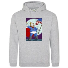 Hoodie with Print The Simpsons Superhero Homer - 2XL grey