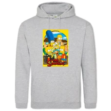 Hoodie with Print The Simpsons Family Version - 2XL grey