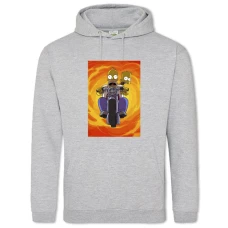 Hoodie with Print The Simpsons Bart And Homer - 2XL grey