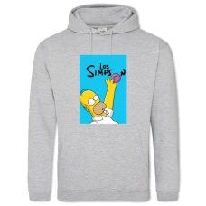 Hoodie with Print The Simpsons Los Simpson - 2XL grey