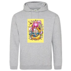 Hoodie with Print Adventure Time Main Characters - 2XL grey