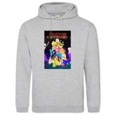 Hoodie with Print Adventure Time Main Heroes - 2XL grey