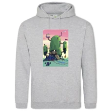 Hoodie with Print Adventure Time Tree House - 2XL grey