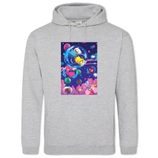 Hoodie with Print Adventure Time Bubbles - 2XL grey