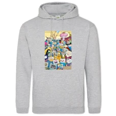 Hoodie with Print Adventure Time Heroes Stack - 2XL grey
