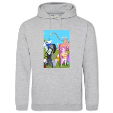 Hoodie with Print Adventure Time Two Princess - 2XL grey