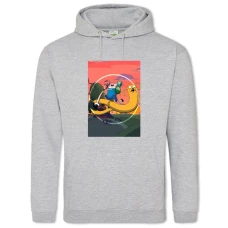 Hoodie with Print Adventure Time Friends - 2XL grey