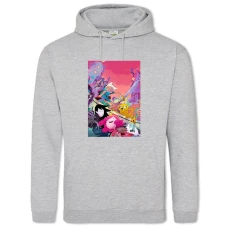 Hoodie with Print Adventure Time Art Version - 2XL grey