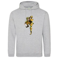 Hoodie with Print Jojo Bizarre Adventure Hero Style - 2XL grey