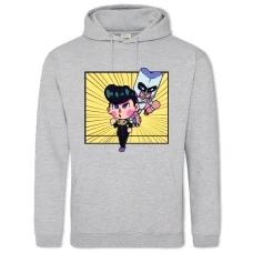 Hoodie with Print Jojo Bizarre Adventure Minimalistic - 2XL grey