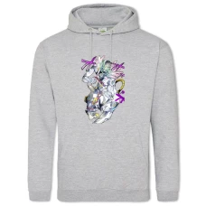 Hoodie with Print Jojo Bizarre Adventure Monster Print - 2XL grey