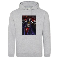 Hoodie with Print Overlord Powerfull Hero - 2XL grey