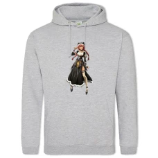 Hoodie with Print Overlord Lupus Regina - 2XL grey