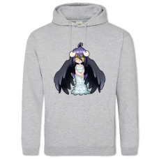 Hoodie with Print Overlord Cute Art Girl - 2XL grey