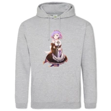 Hoodie with Print Re Zero Rem Hero - 2XL grey