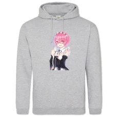 Hoodie with Print Re Zero Cute Rem - 2XL grey