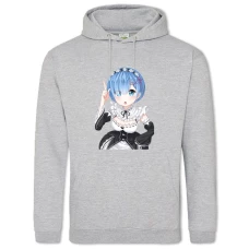 Hoodie with Print Re Zero Cute Rem Hero - 2XL grey