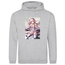 Hoodie with Print Re Zero Emilia Girl Hero - 2XL grey
