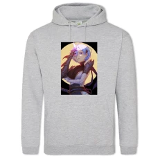 Hoodie with Print Re Zero Rem Print - 2XL grey