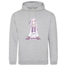 Hoodie with Print Re Zero Glorious Emilia - 2XL grey