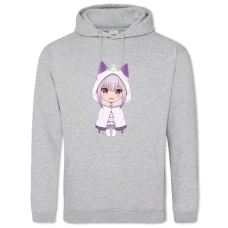 Hoodie with Print Re Zero Neko Emilia - 2XL grey
