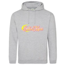 Hoodie with Print Sailor Moon Logo - 2XL grey