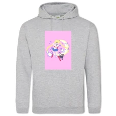 Hoodie with Print Sailor Moon Minimalistic - 2XL grey