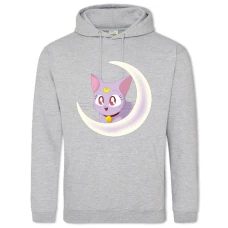 Hoodie with Print Sailor Moon Little Cat - 2XL grey