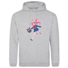 Hoodie with Print Sailor Moon Little Girl - 2XL grey