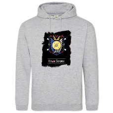 Hoodie with Print Senpai Sign - 2XL grey