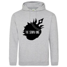 Hoodie with Print Senpai King - 2XL grey