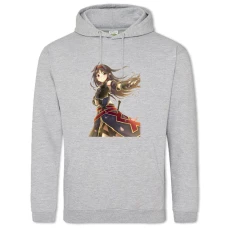 Hoodie with Print Sword Art Online Beautiful Girl Hero - 2XL grey