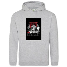 Худи с принтом Берсерк Тайна - 2XL серый