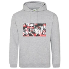 Hoodie with Print Demon Slayer Kimetsu No Yaiba Kokushibo Print - 2XL grey