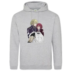 Hoodie with Print Akagami No Shirayukihime Love - 2XL grey