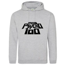 Hoodie with Print Mob Psycho 100 Logo - 2XL grey