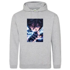 Hoodie with Print Naruto Sasuke Uchiha - 2XL grey