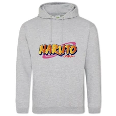 Hoodie with Print Naruto Logo - 2XL grey