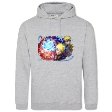 Hoodie with Print Naruto Power - 2XL grey