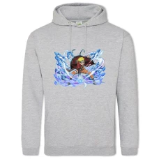 Hoodie with Print Naruto Powerfull - 2XL grey