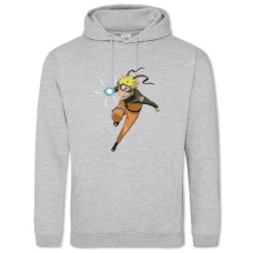 Hoodie with Print Naruto Running Hero - 2XL grey