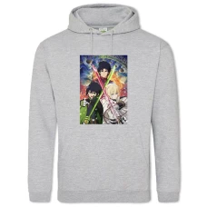 Hoodie with Print Owari No Seraph Main Theme - 2XL grey