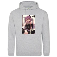 Hoodie with Print Owari No Seraph Beautiful Krul Tepes - 2XL grey
