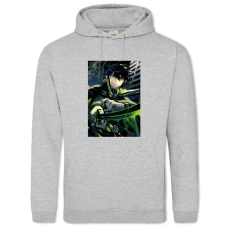 Hoodie with Print Owari No Seraph Yuichiro Hyakuya Hero - 2XL grey
