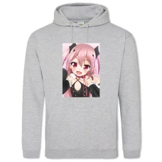 Hoodie with Print Owari No Seraph Cute Krul Tepes - 2XL grey