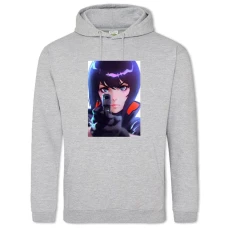 Hoodie with Print Ghost In The Shell Motoko Kusanagi - 2XL grey