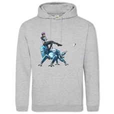 Hoodie with Print Ghost In The Shell Motoko - 2XL grey
