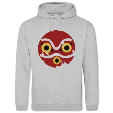 Hoodie with Print Mononoke-Hime Sign - 2XL grey