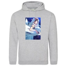 Hoodie with Print Mononoke-Hime Hero Print - 2XL grey