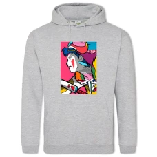Hoodie with Print Mononoke-Hime Art Edition Print - 2XL grey